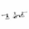 Madison Flair 20700370-00 Twin Handle Basin Mixer w/Pop-up Waste in Polished Chrome, 2x11170370-12 Lever Insert in White