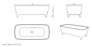 Accademia T13cdd Free-Standing Bathtub Made Of Duralight  1810 X 804 X 590 mm