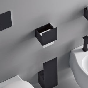 Sen Asen0915.N Shelf Or Single Toilet Roll Holder 140 X 120 X 140 mm in Black