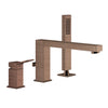 Rettangolo 53037.708 deck-mounted three-hole bath mixer in copper brushed PVD