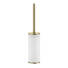 Load image into Gallery viewer, INCISO 58543.727 White free standing toilet brush holder in 727 Brushed Brass PVD
