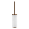 INCISO 58543.708 White free standing toilet brush holder in Copper Brushed PVD