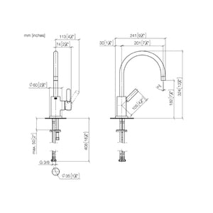 Tara Classic 33800888-06 Deck-mounted Single-lever Sink Mixer in  Platinum Matt