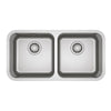 BCX 120-35-35 (122.0438.133) Bell stainless steel deep drawn  double sink bowl with waste size: 775x400mm