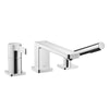 LULU 27412710-00 Deck-mounted Single-lever Bath Mixer w/Handshower Set in Polished Chrome