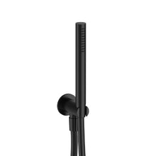 Load image into Gallery viewer, 86 13 8093 shower set in matt black with PVC flexible hose and handshower
