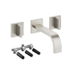 MEM 36707782-06 Wall-mounted Twin Handle Basin Mixer Trim Part in Platinum Matt with 3570797090 Wall-mounted Twin Handle Basin Mixer Concealed Part