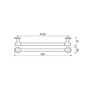 SE-111-XC towel rail L500 in chrome