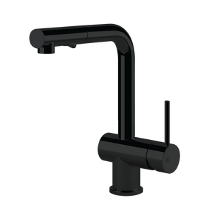 50203.299 Logik sink mixer (Oxygene side lever) in Black XL finish