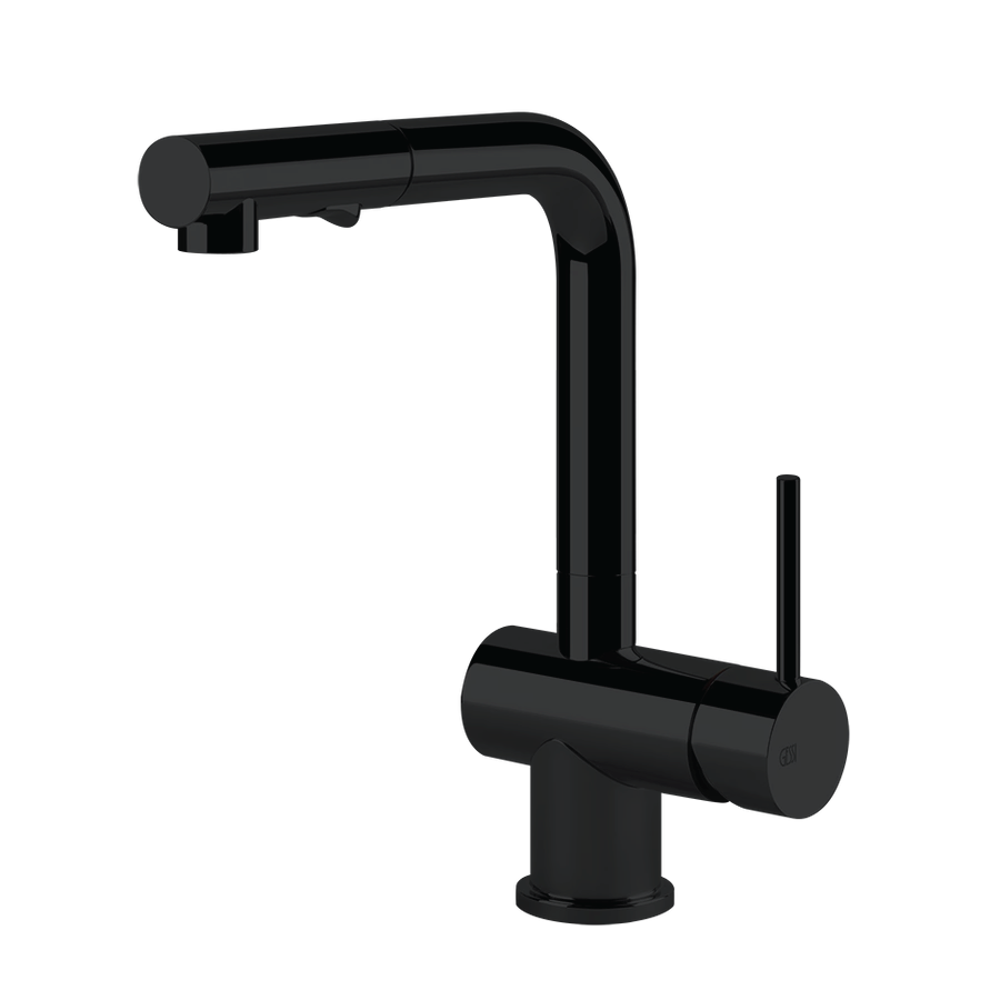 50203.299 Logik sink mixer (Oxygene side lever) in Black XL finish