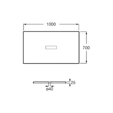 Load image into Gallery viewer, AP2013E82BC01800 (RC)  Helios Superslim STONEX® shower tray 1000x700x25mm in light aged wood
