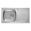 A870230801 (EU) J Over countertop stainless steel single bowl kitchen sink and right drainer[不銹鋼 檯面 單星盆]