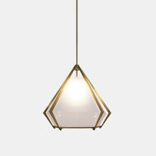 Load image into Gallery viewer, Harlow Large Pendant Lamp, D508 x 889h mm, Frame Satin Brass &amp; White Glass [DEFECT]
