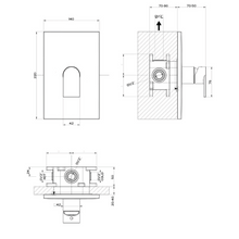 Load image into Gallery viewer, VIA MANZONI 44632.726 + 38455.031 one-way mixer in 726 Warm Bronze Brushed PVD
