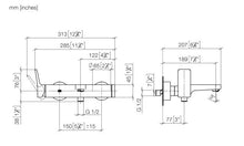 Load image into Gallery viewer, YARRE 33200832-00 Single-lever bath mixer for wall mounting with shower set in Polished Chrome
