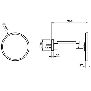 38987.031 wall mirror, chrome