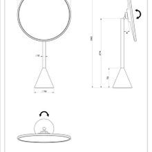 Load image into Gallery viewer, Cono 45588279 Adjustable Standing Mirror in White Cn
