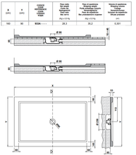 Load image into Gallery viewer, Paper 933a Smooth Shower Tray Made Of Duralight 1600 X 900 mm in White
