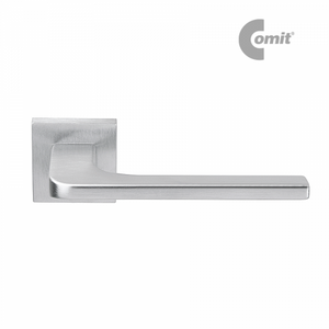 BOSRO052Y-Z3D Boston lever handle set in satin nickel with escutcheon