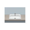 AB.SR650H 3231600000 rectangular sit-on basin 650 x 472mm in white with tap hole and overflow