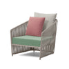 Bitta Lounge Chair in Jasmine Bela Ropes 431 and Lagoon Laminate 249