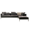 Michel M231TS + M156CHD Sofa in Esopo 153 Fabric and Bronzed Nickel Painted Frame