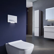 Load image into Gallery viewer, Smyle square wall-hung rimless WC bowl with Square slim design WC seat in white
