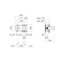 Load image into Gallery viewer, Vaia 36.812.809.00 wall-mounted basin mixer in chrome with 35.806.970.90 concealed part
