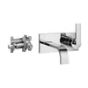 36.820.785.00 Wall-Mounted Basin Mixer with Cover Plate Finish: Chrome Plated (concealed part, right included)