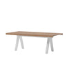 Vieques 41710.000.721 Dining Table Base in white, 56442.904 Table Top 2100 X 1000 mm in Teak