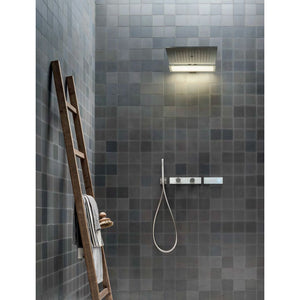 Acquadolce Light 6993l032b + 6900l002a Multifunction Shower Head, 6900l102b + 6900l102a Touch Control Board, 31937374b + 1900d274a Thermostatic Shower with 4-Way Diverter, 86938052 Shower Set in Brushed Stainless Steel