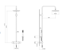 Load image into Gallery viewer, 34459979-00 (Old model: 34457979-00)  Wall-mounted Exposed Thermostatic Shower Column in Polished Chrome
