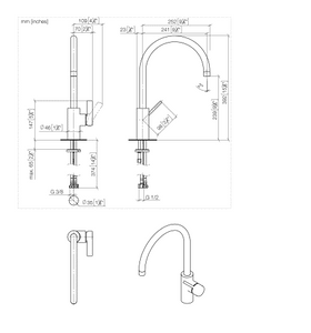 Tara Ultra 33826875-06 Deck-mounted Single-lever Sink Mixer in Platinum Matt