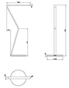 Cono 45541.279 Freestanding Towel Rail in White Cn