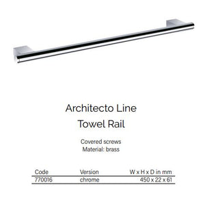 TOWEL BAR  MODEL NO. : 770016 LENGHT : 450 MM  FINISH : POLISHED CHROME