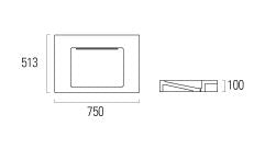 Slide Lt4754 Wall-Mounted Washbasin 750 X 513 X 100 mm in Sinai with St45 Wall Brackets and Sf1 Furnishing Trap in Chrome