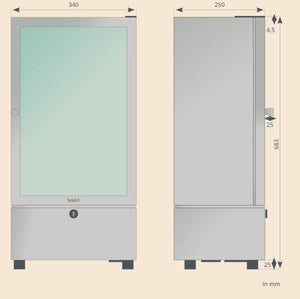 Biszet B7 cosmetics &amp; medicine cooler in right door hinged