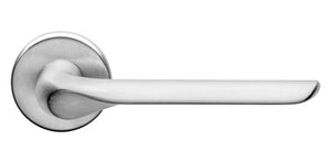 CP12Y-ZNS Chop lever handle with escutcheon in satin nickel