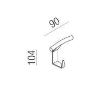 Memory Amem864.Br Clothes Hanger 90 X 104 mm in Brushed Burnished