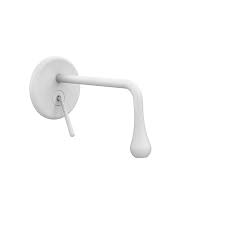 Goccia 33684.279 wall-mounted basin mixer in white with 33687.031 concealed part