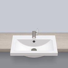 Load image into Gallery viewer, Hb.R585.H 2700000000 Semi-Recessed Basin 585 x 405 mm in White with Tap Hole and Overflow
