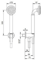 Load image into Gallery viewer, Icona 5395R043P SHOWER SET WITH PVC FLEXIBLE HOSE
AND HANDSHOWER in nickel PVD
