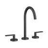 Meta 20713661-33 Deck-mounted Twin Handle Basin Mixer w/Pop-up Waste in Matt Black