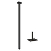 Rettangolo 20099.299 Ceiling-Mount Basin Spout in Xl Black with Rettangolo 26105.299 Separate Control for Basin Mixer, in  black